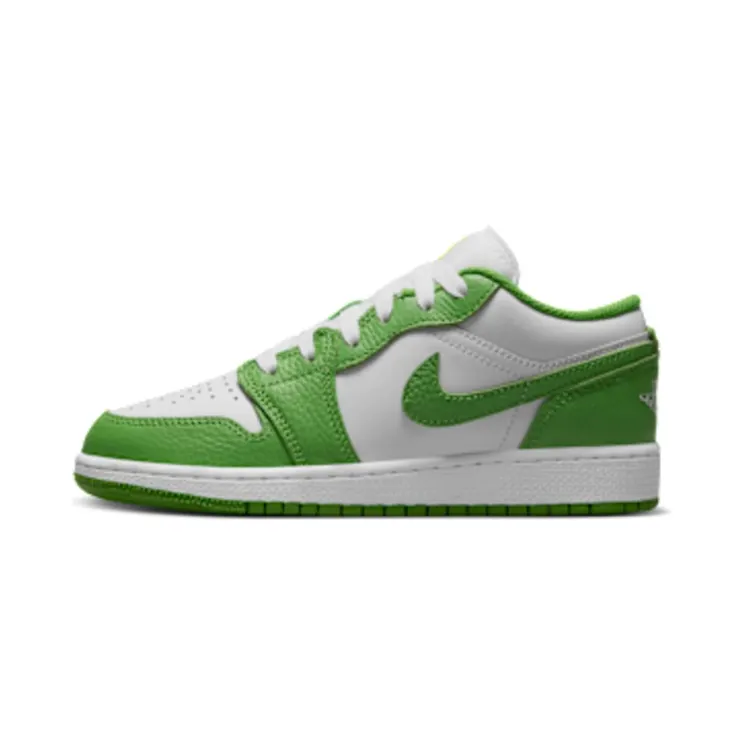 Air Jordan 1 Low GS “White / Lightning / Chlorophyll” (HF4779-100)