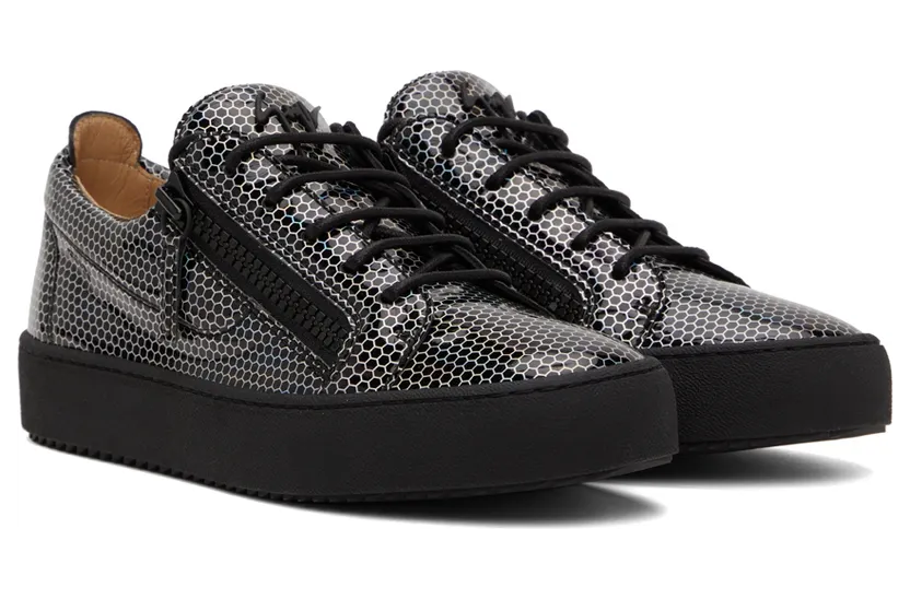 Giuseppe Zanotti Black Iridescent Frankie Sneakers (RU20005-92902) (4)