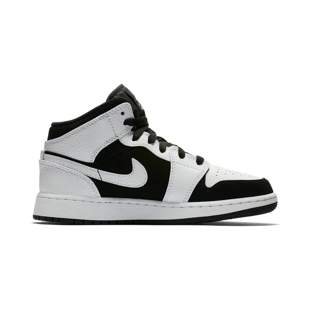 Jordan 1 Mid White Black (GS) White/Black-White (554725-113)