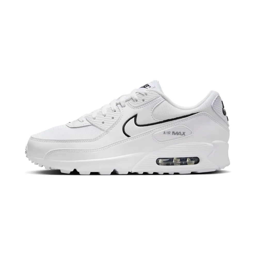 Nike Air Max 90 White Black Outlined Swoosh (HF3835-100)
