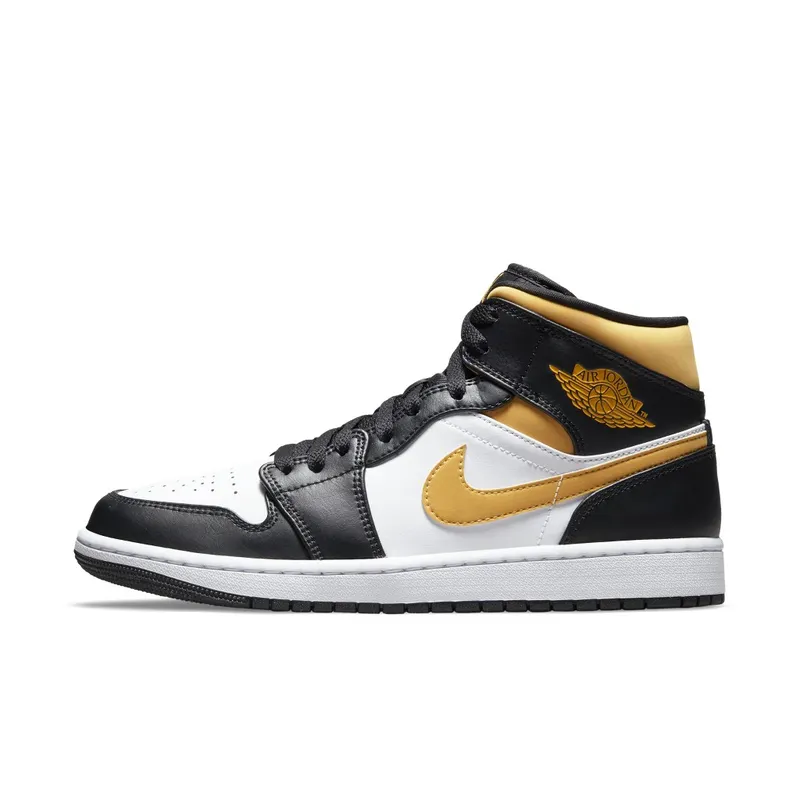 Air Jordan 1 Mid White Pollen Black (554724-177)