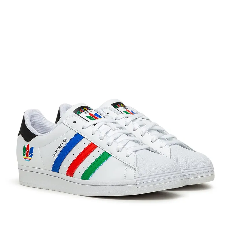 Adidas Superstar ‘Colorful Trefoil – Cloud White’ Cloud White/Green/Core Black (FU9521)