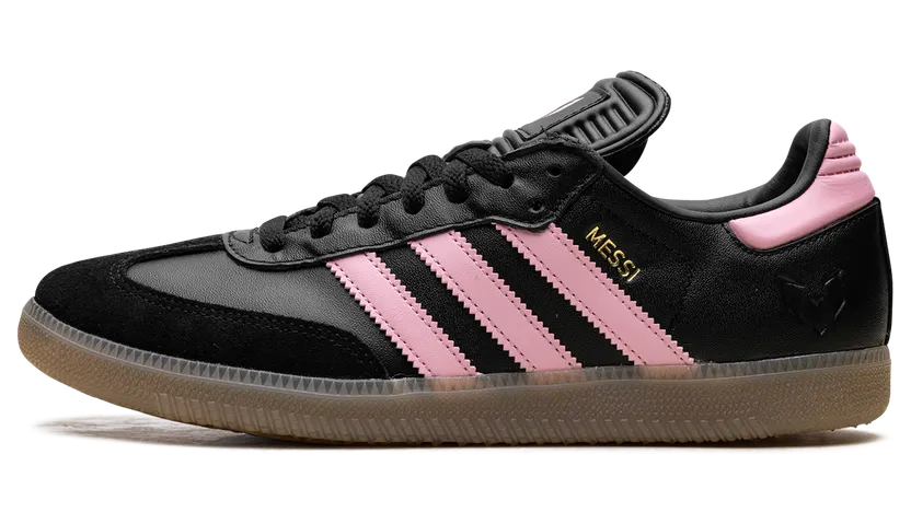 Adidas Samba Messi Indoor “Core Black / Gold Metallic / Gum” (JP7845)
