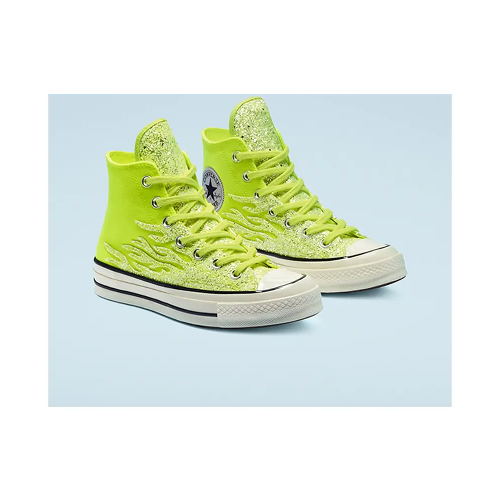 Converse Glitter Shine Chuck 70 High Top for Women Lemon Venom/egret/black (569388C)