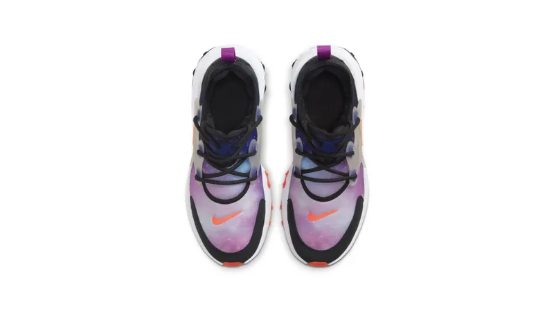Nike React Presto Galaxy (GS) Black/Court Purple-Blue Fury-Total Orange (CT6624-002)