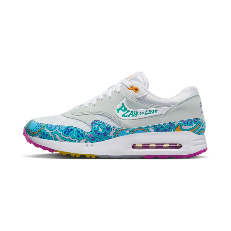 Nike Air Max 1 Golf Play To Live “White / Light Silver / Fuchsia Dream / Clear Jade” (DV1407-100)