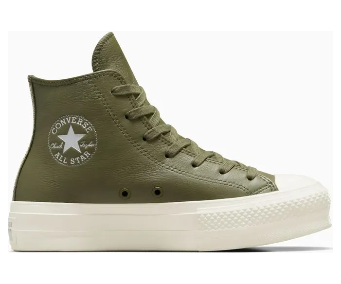Converse Chuck Taylor All Star Lift Platform Leather Converse Utility/egret/zilver