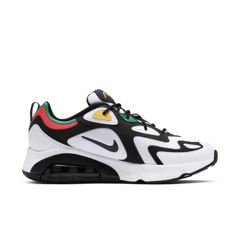 Nike Air Max 200 Rasta White/Black-Bright Crimson-University Gold-Lucid Green (AQ2568-101)