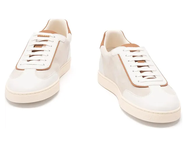 Brunello Cucinelli Leather Panelled Low-top “Neutrals” (MZULDGJ336 CEH67) (3)
