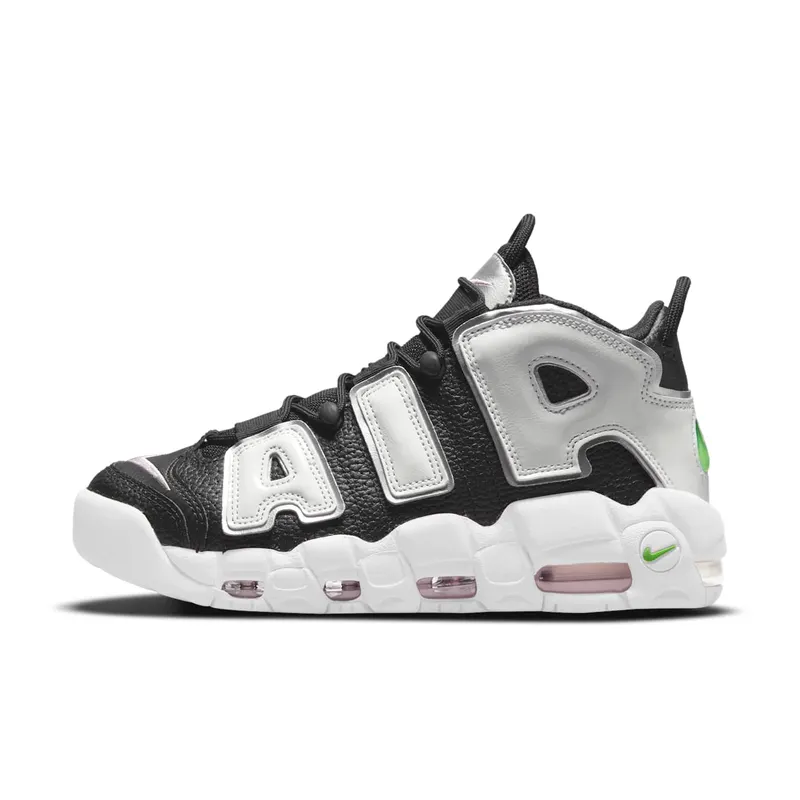 Nike Air More Uptempo Black – “Black / Metallic Silver / Green Strike / Summit White” (DN8008-001)
