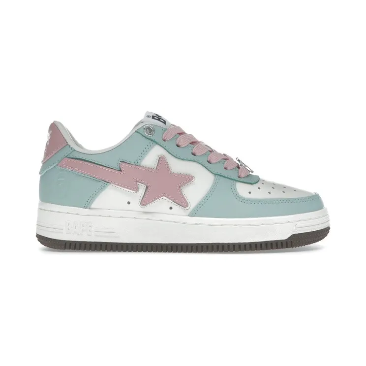 A Bathing Ape Bape Sta Low #4 Green Blue Pink (001FWJ301011-GRN)