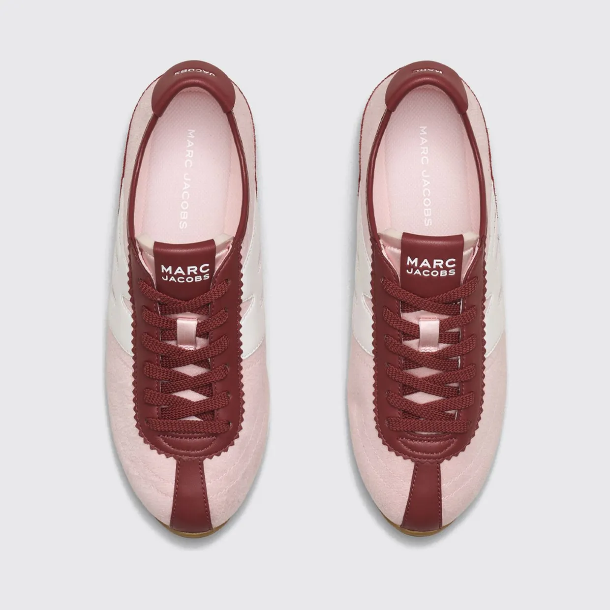 Marc Jacobs The 400 Bleecker Runner Bicolor Leather and Suede Sneakers Pink (2P6FSN001F07681) (2)