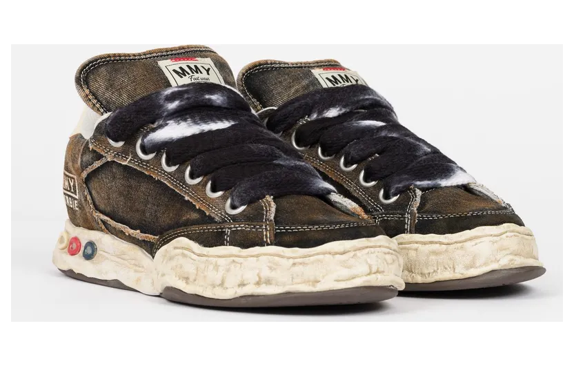 Maison Mihara Yasuhiro Herbie OG Sole Puffer Canvas Low-Top “Dyed Black” (A13FW720-BLK)