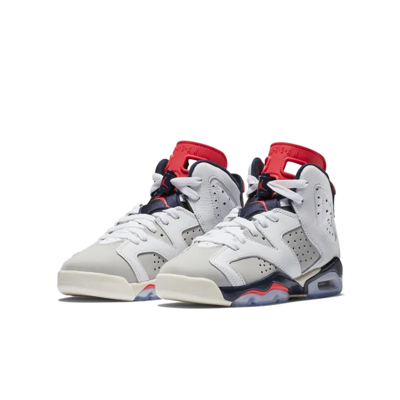 Jordan  6 Retro Tinker (GS) White/Infrared 23-Neutral Grey-Obsidian (384665-104)
