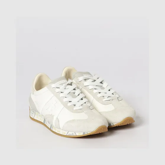 Premiata Jackyx Leather and Suede Bicolor Sneakers White (JACKYXD8221)