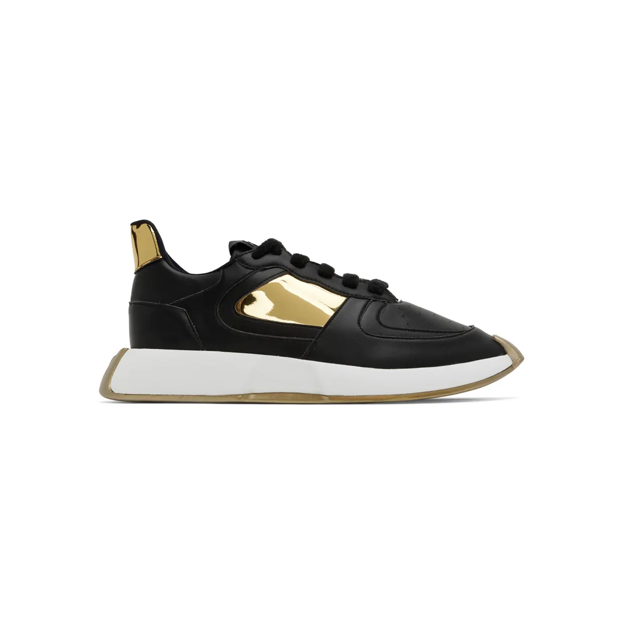 Giuseppe Zanotti Black & Gold Ferox Sneakers (RM20033-91682)