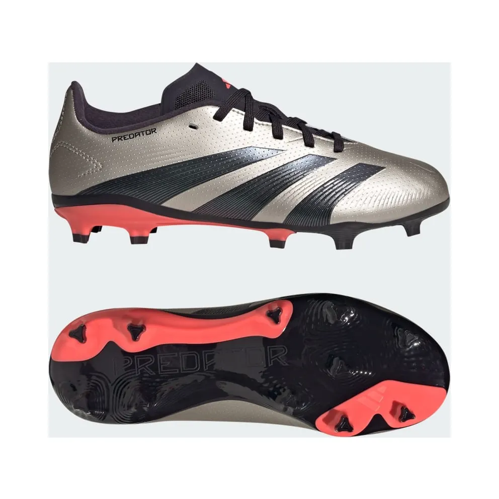 adidas Predator League FG Platinum Metallic Aurora Black Turbo (IF6354)