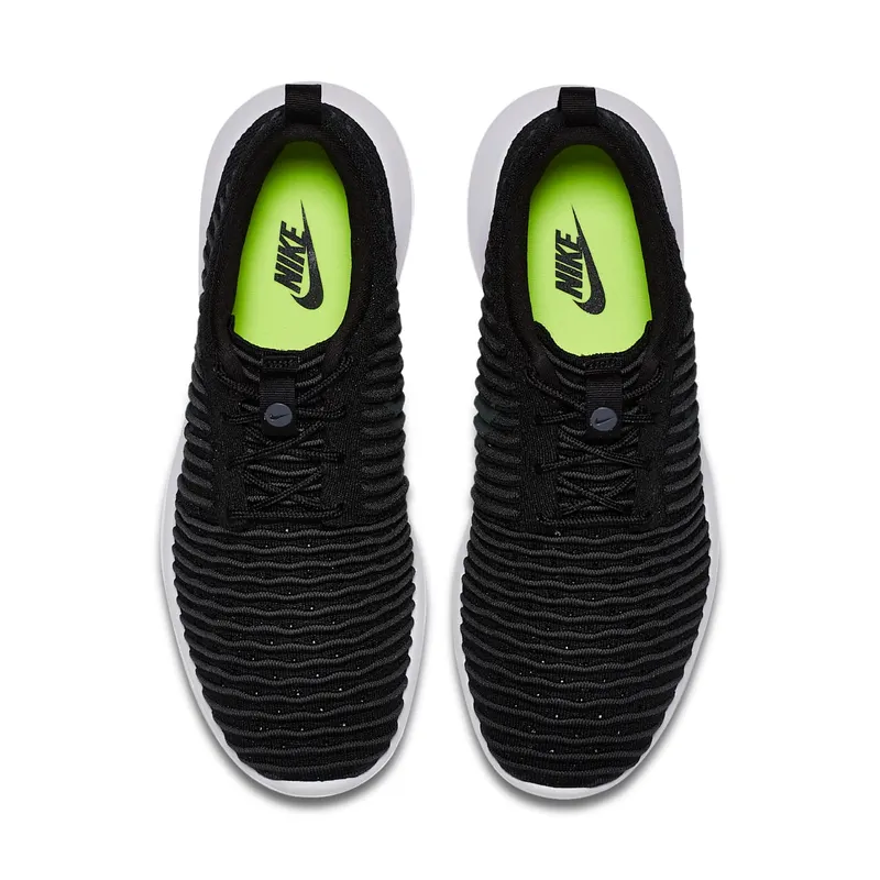 Nike Roshe Two Flyknit Black/Dark Grey-White-Volt Black/Dark Grey-White-Volt (844833-001)