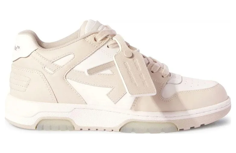 OFF-WHITE Out Of Office OOO Low Tops Beige (OWIA259C99LEA0060161)