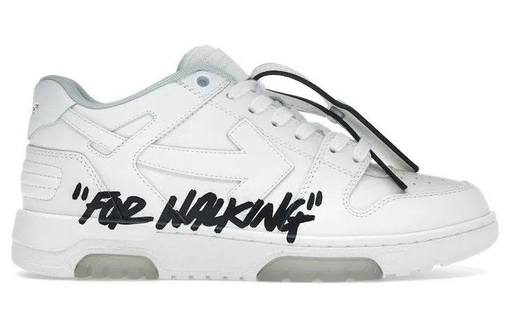 OFF-WHITE Out Of Office OOO Low Tops For Walking White Black (OWIA259C99LEA0190110)