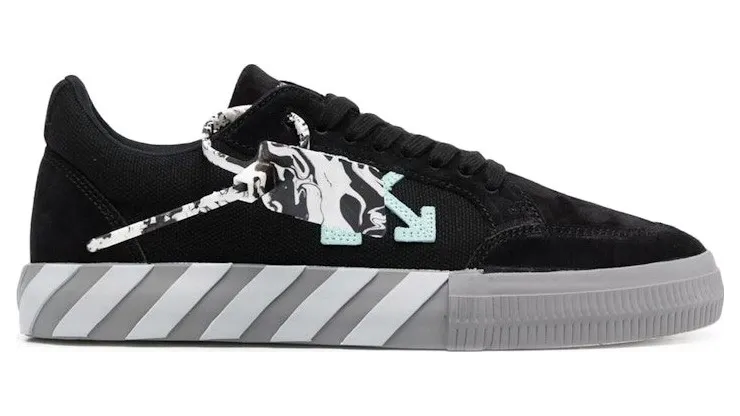 OFF-WHITE Vulc Low Black Grey Light Blue (OMIA085F21LEA0051043)