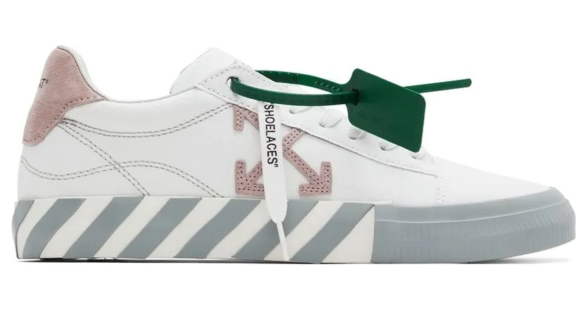 Off-White White & Pink Vulcanized Low-Top Sneakers (OWIA178S22FAB0010130)