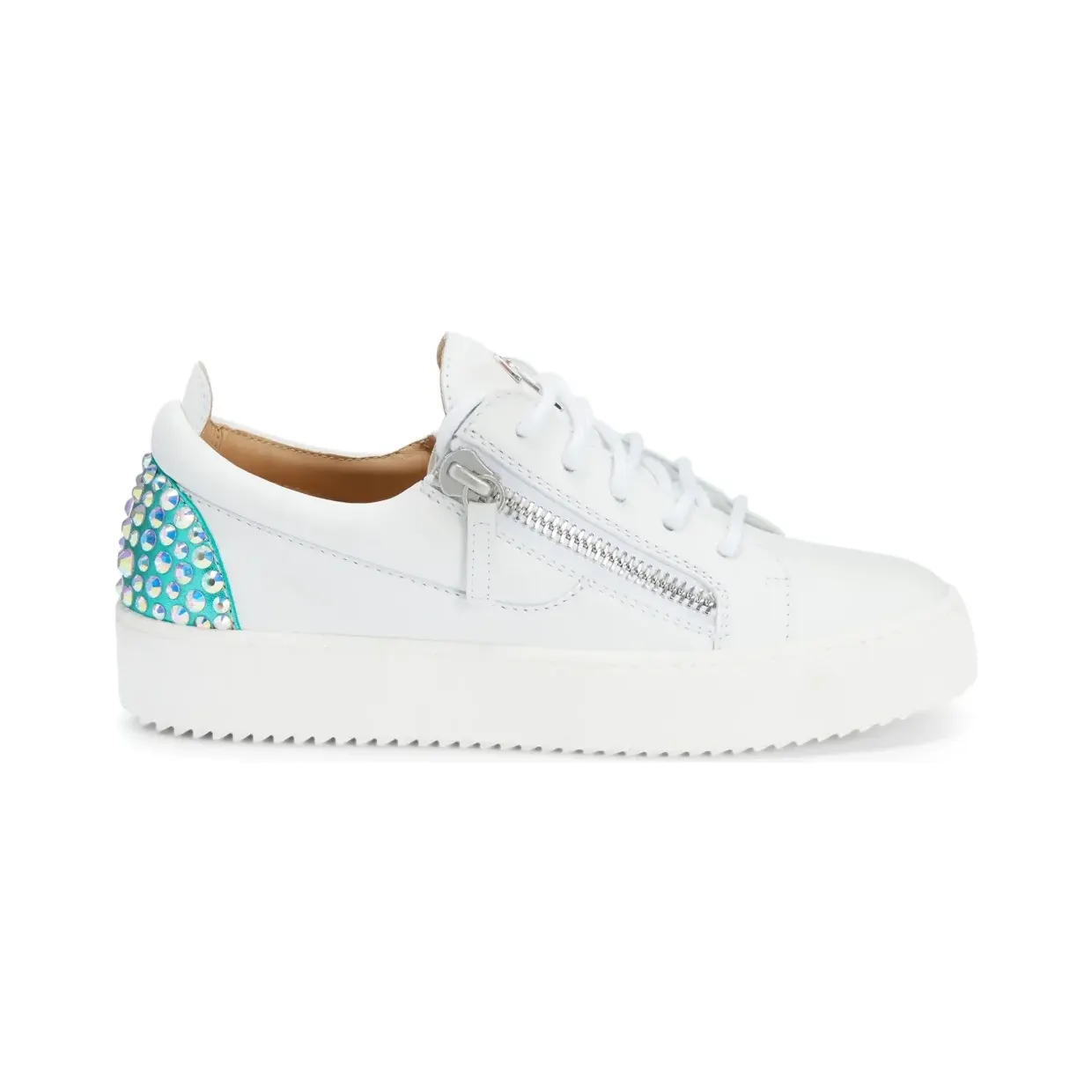 Giuseppe Zanotti Gail leren “White” (RS40007002)