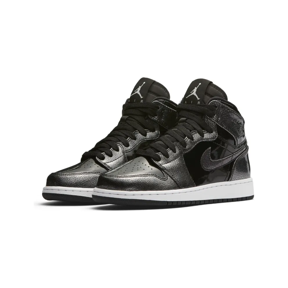 Jordan 1 Retro High Black Patent (GS)