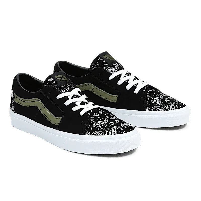 Vans Sk8-Low Paisley Suede Black Green (VN0A5KXDBLK)