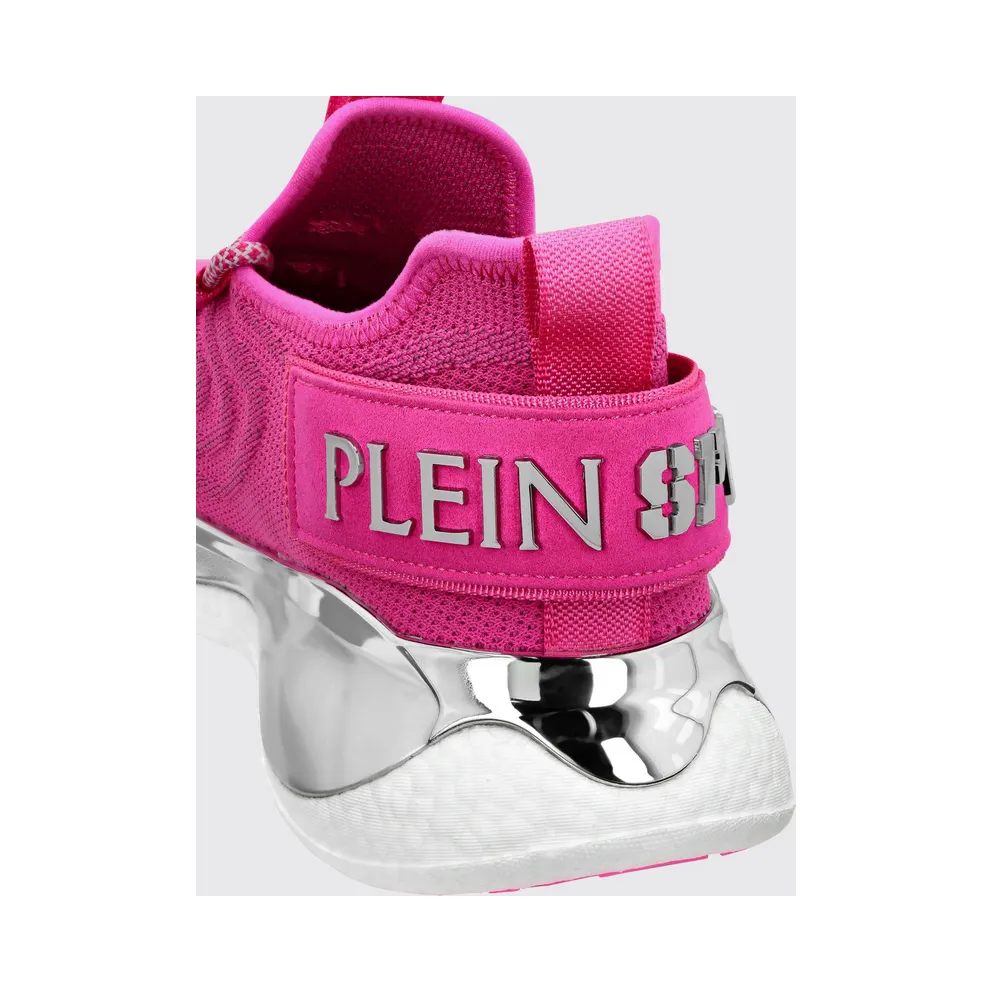 Plein Sport Runner Low-Top in Viscose Jersey with Serrated Sole Fuchsia (SADSUSC0525STE003N87)