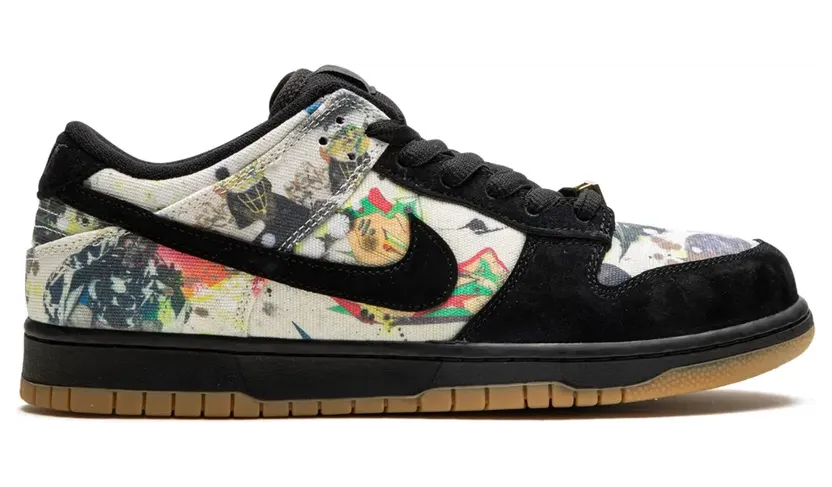 Nike x Supreme SB Dunk Low Rammellzee sneakers – Zwart (FD8778)