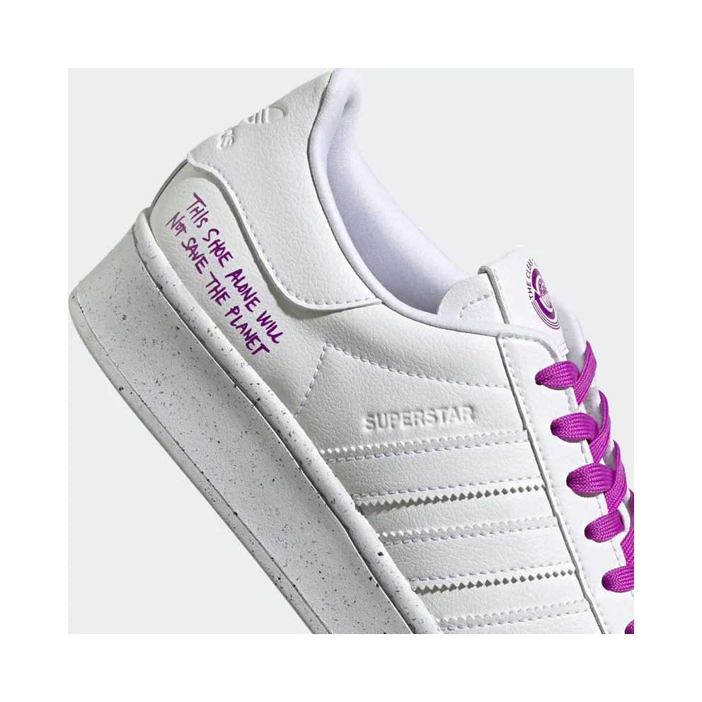 Adidas Superstar Bold ‘Clean Classics Collection – White Shock Purple’ Cloud White/Cloud White/Shock Purple (FY0129)