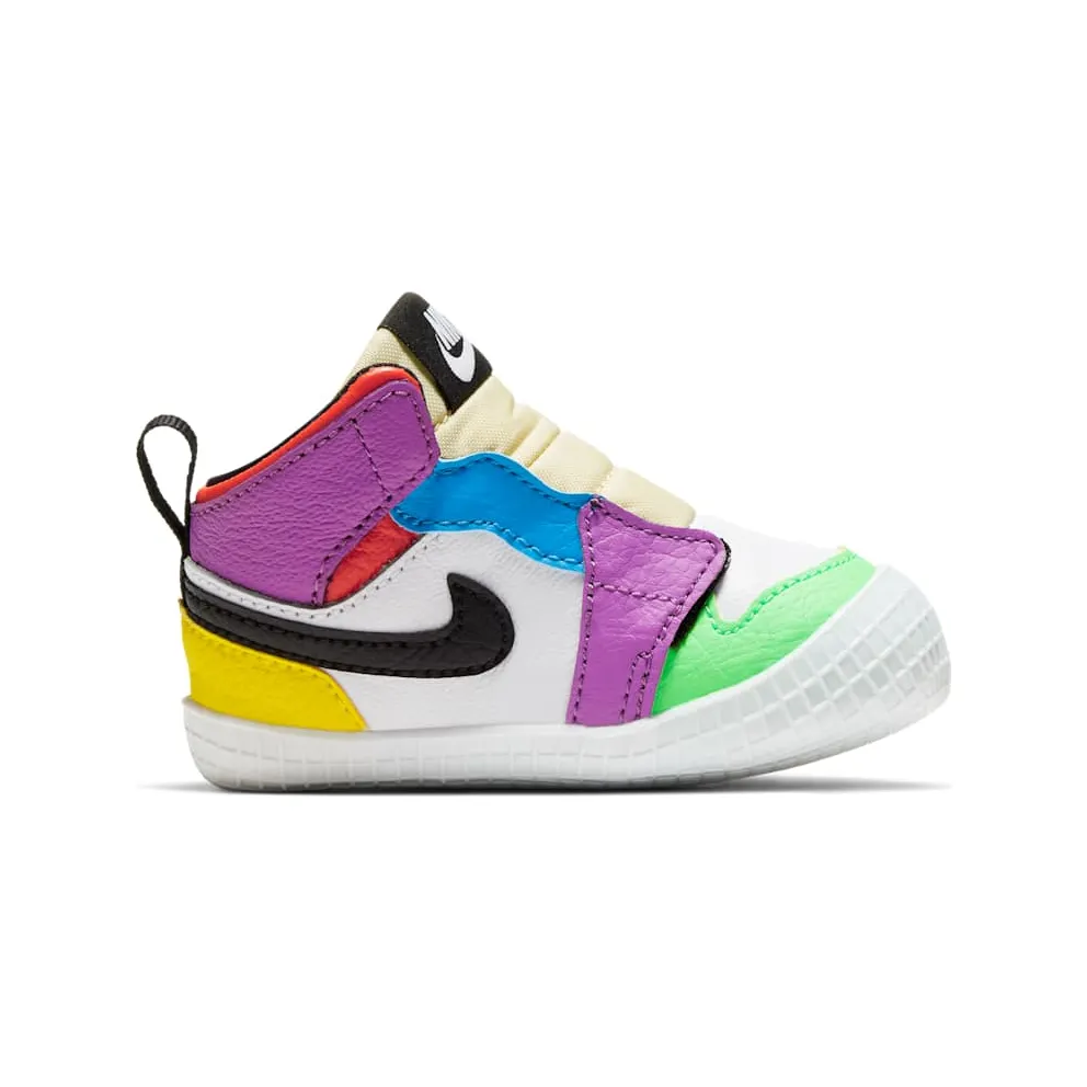 Jordan 1 Crib Bootie Multi-color White/Black-Lightbulb-Team Orange (AT3745-109)