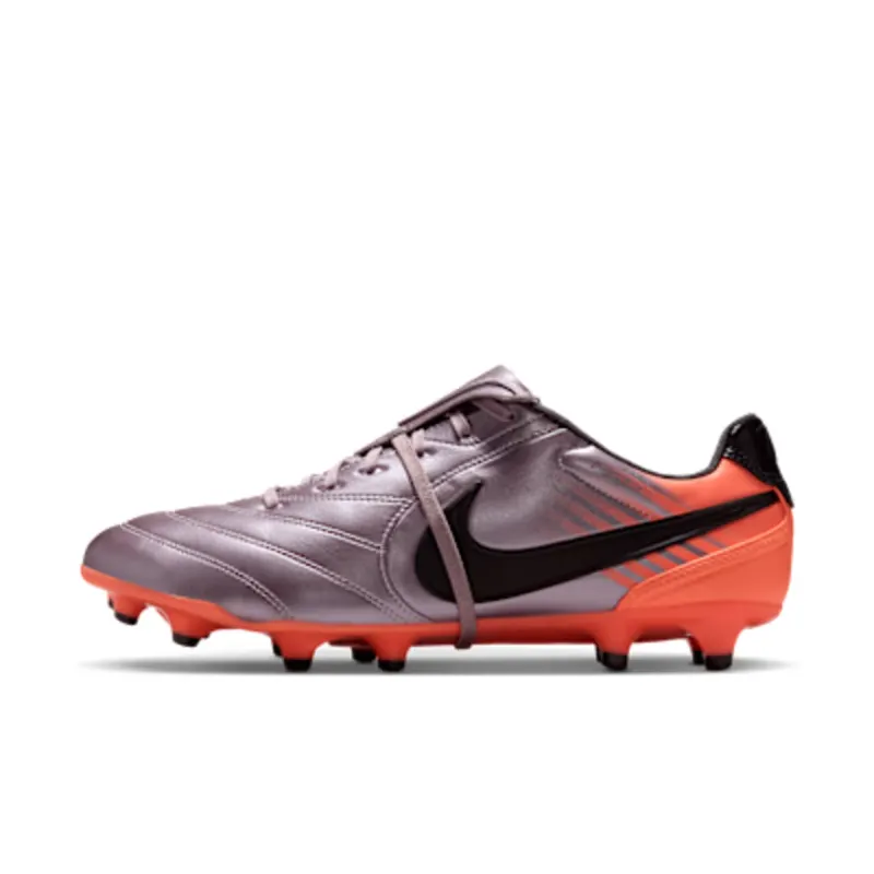 Nike Tiempo Ligera Pro Artificial-Grass Low-Top “Bleached Lilac / Total Orange / Black” (IO4401-500)