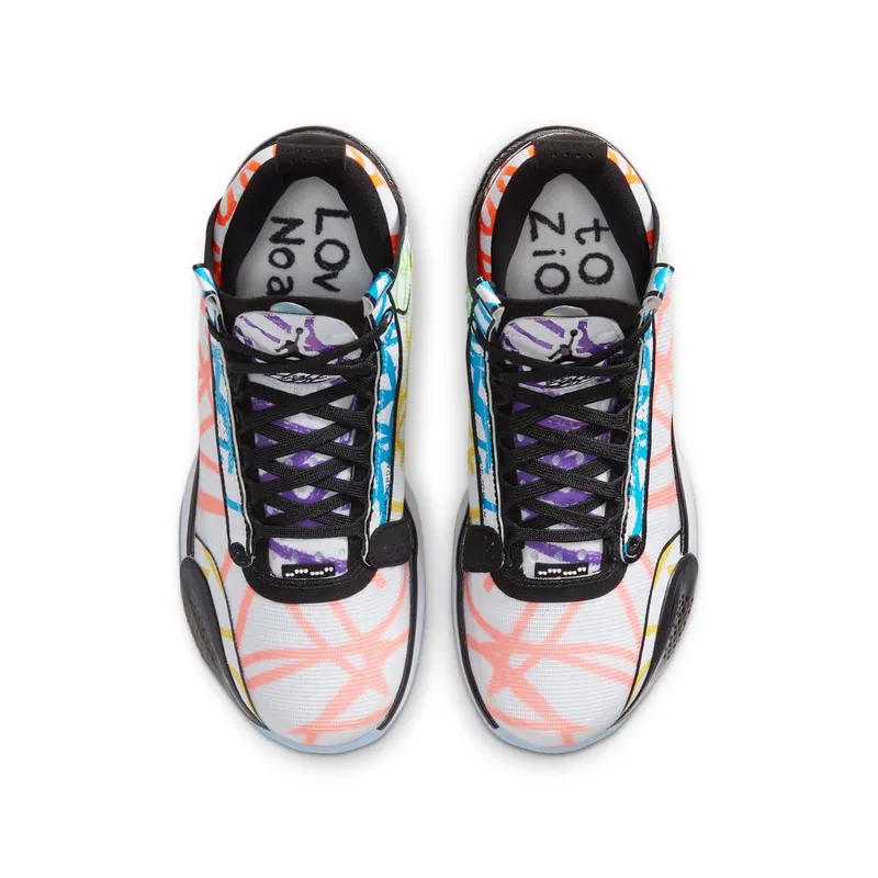 Jordan XXXIV Zion Williamson Coloring Book (GS) White/Black-Multi-Color (DA4450-100)