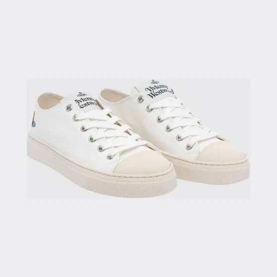 Vivienne Westwood Cotton Canvas Sneakers White (75020063WW0165A402)