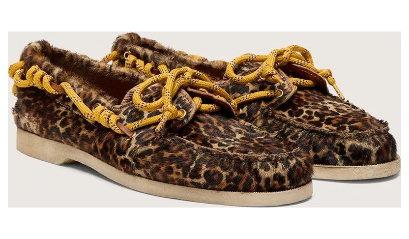 Golden Goose Cruise Loafer In Leopard-Print Pony Skin (GWF00883.F008319.81487) (2)