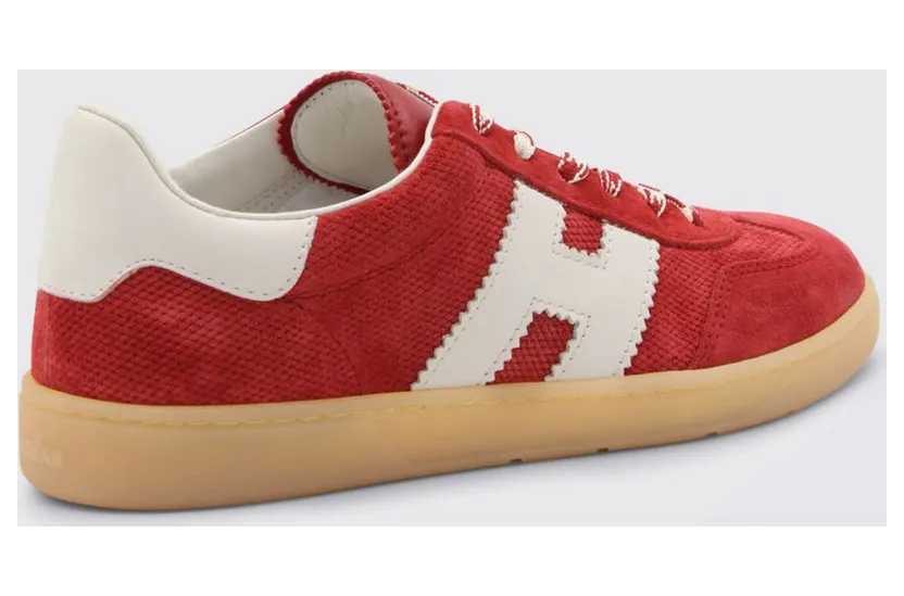 Hogan Cool Embossed Suede Sneakers Red (HXW6470FB60UWX496N) (2)