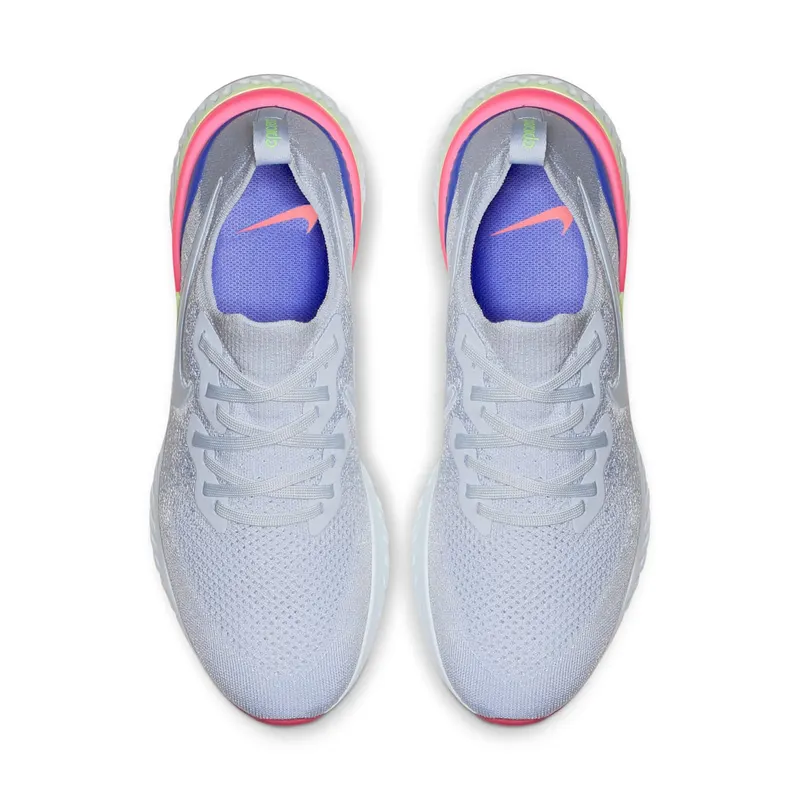 Nike Epic React Flyknit 2 Hydrogen Blue Sapphire Hyper Pink (W) Hydrogen Blue/Hydrogen Blue-Sapphire-Lime Blast-Hyper Pink-Blue Tint (BQ8927-453)