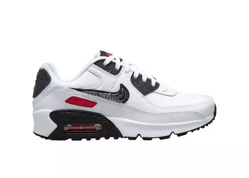 Nike Air Max 90 LTR White Black Red (DH2605-100)