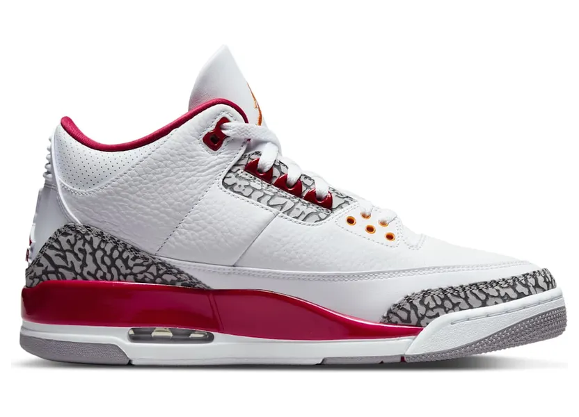 Air Jordan 3 “Cardinal Red”: olifantenprint met een rode onderstroom (3)