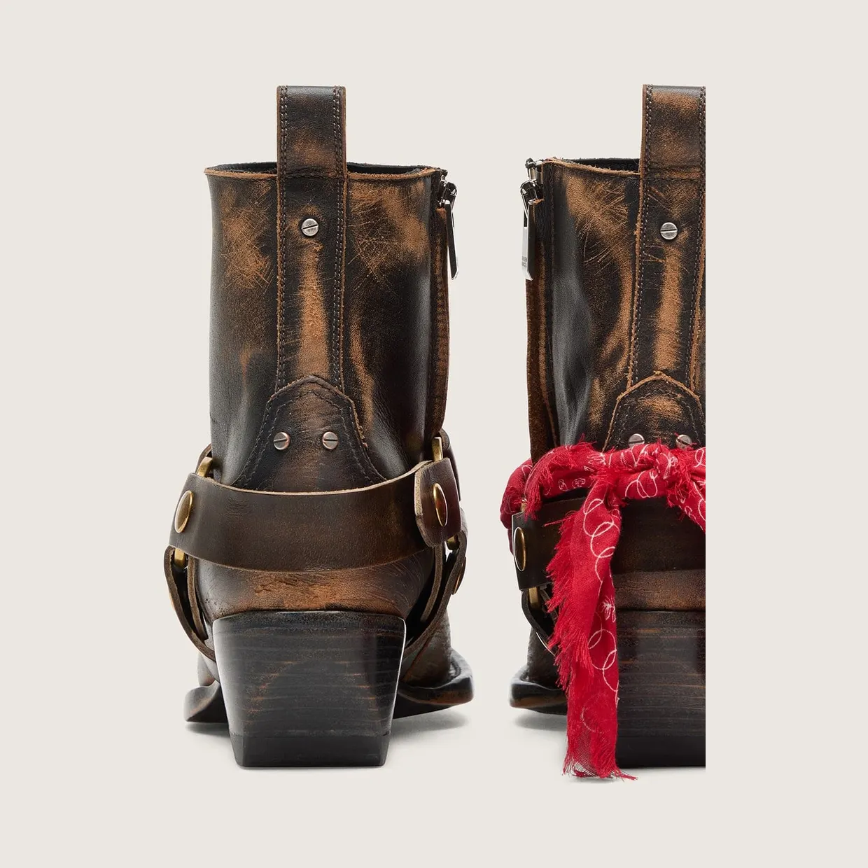 Golden Goose Debbie Boots In Black Leather With Removable Buckle And Bandana (GWF00545.F008800.90541) (6)