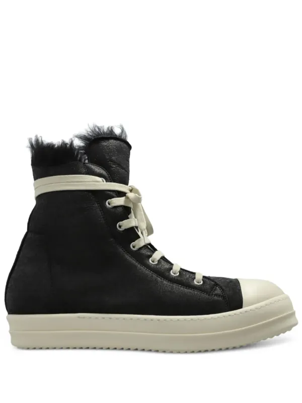 Rick Owens Sneakers mit Shearling-Futter – Schwarz (RU02E1890LSHC)