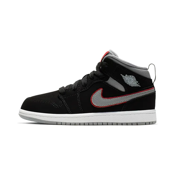 Air Jordan 1 Mid PS ‘Black Particle Grey’ “Black / White / Gym Red / Particle Grey” (640734-060)