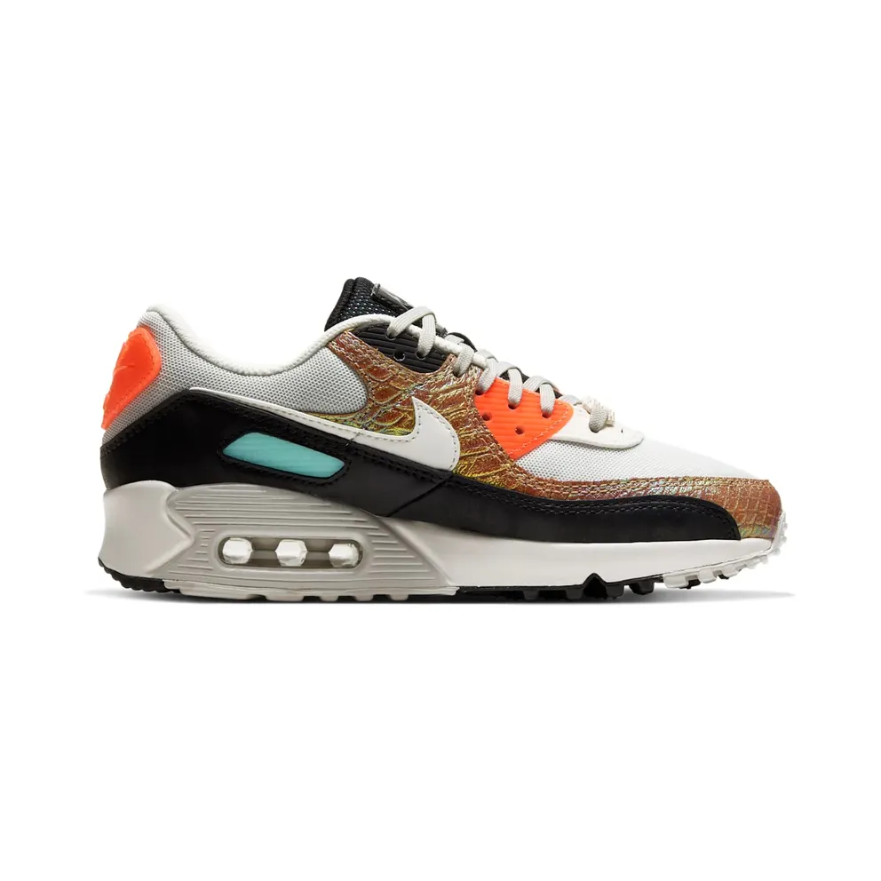 Nike Air Max 90 Gold Reptile (W) Black/White-Tawny (CW2656-001)
