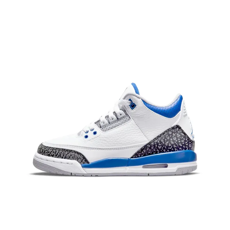 Air Jordan 3 Retro Racer Blue (GS) (2021) (398614-145)