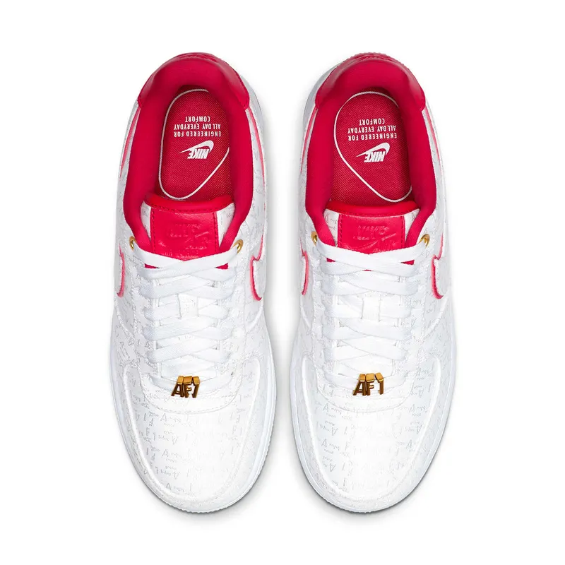 Nike Womens Air Force AF 1 07 Lux Red White (2019) (898889-101)
