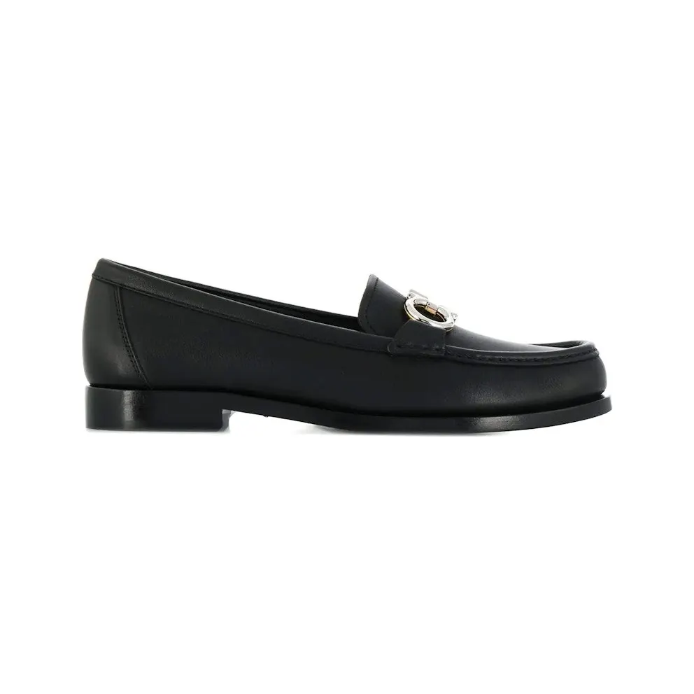 Ferragamo Gancini Mocassin Loafers Black (01N660693739)