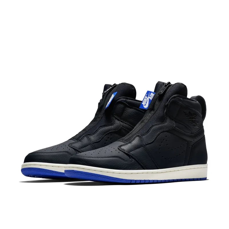Jordan 1 Retro High Zip Black Hyper Royal Black/White-Sail-Hyper Royal (AR4833-001)