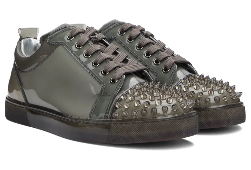Christian Louboutin Gray Louis Junior X Ray Low-Top Sneakers (1221013) (3)